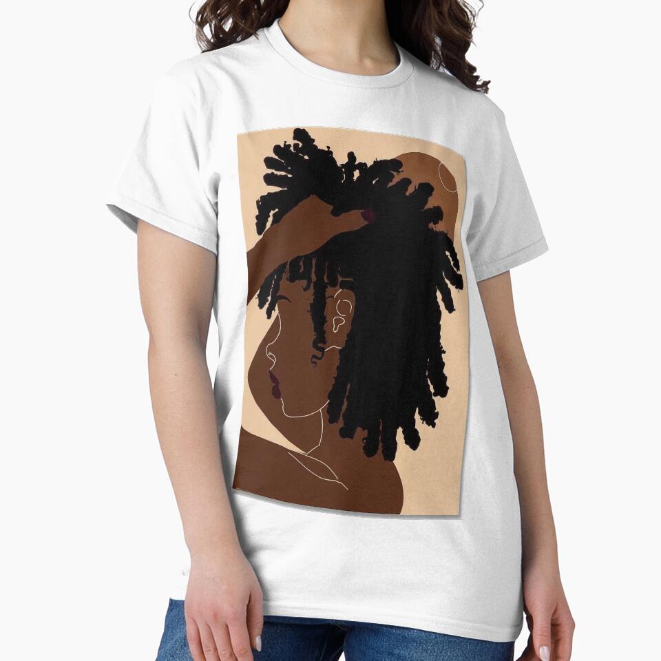 Minimalist Black Woman Silhouette Wall Art – Afro Portrait Canvas Print by jazzyfunky