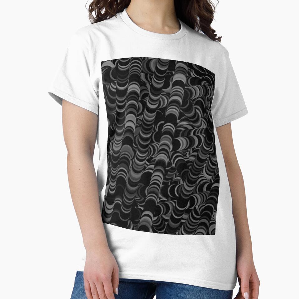 geometric black and white patterns conceptual Art - circle overlapping background - Abstract  Vector graphic design by Design Repo