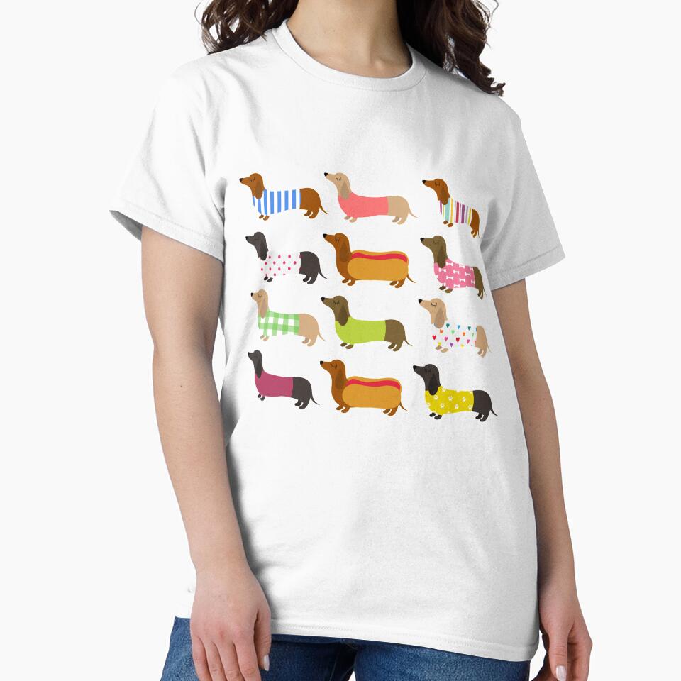 COLORFUL DACHSHUND by BONMOTSSHOP