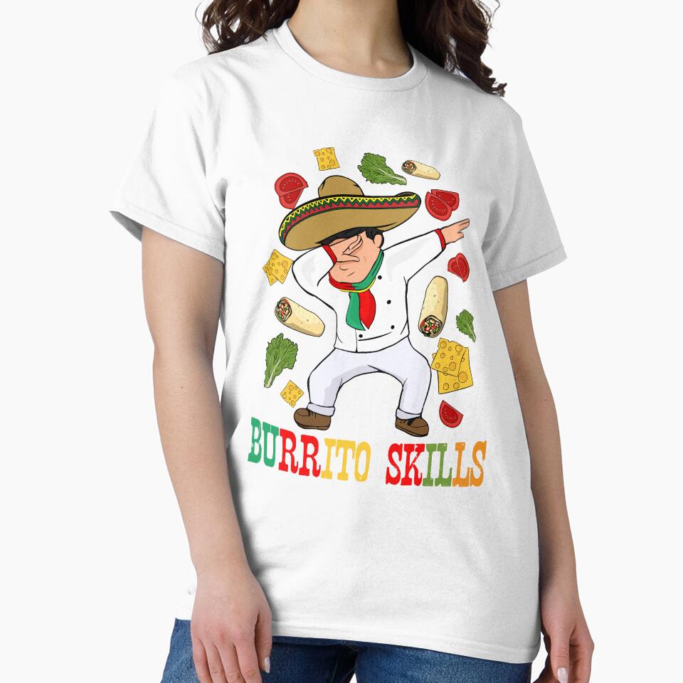 Mexican Food Lover Men Burrito Chef Gift Burrito by DSWShirts Unisex , , , Long Sleeve Tee