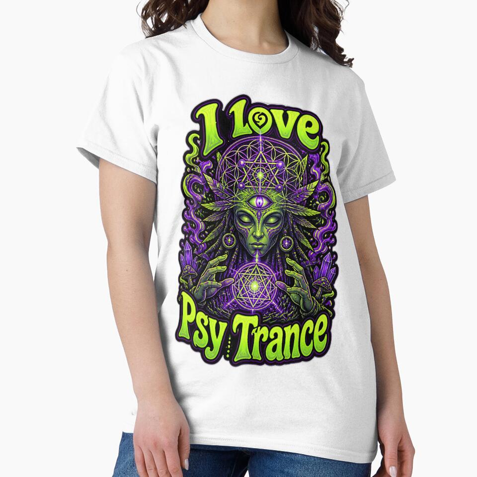 Psytrance Goddess: Alien Shaman & Sacred Geometry Art by  ZenRave Designs