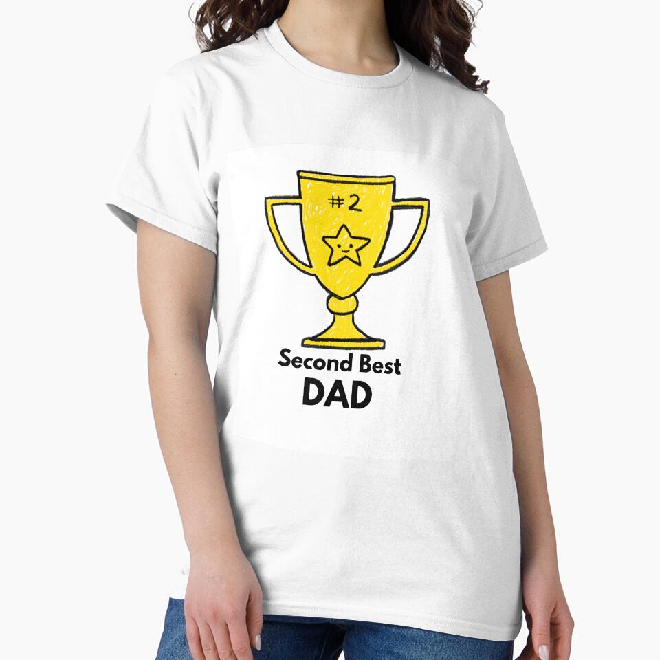 Second Best DAD by Sandeaux Designs Unisex , , , Long Sleeve Tee
