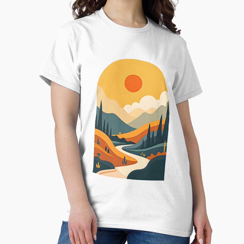 Minimalist Modern Art Landscape in Earthy Colors by Trending Designs