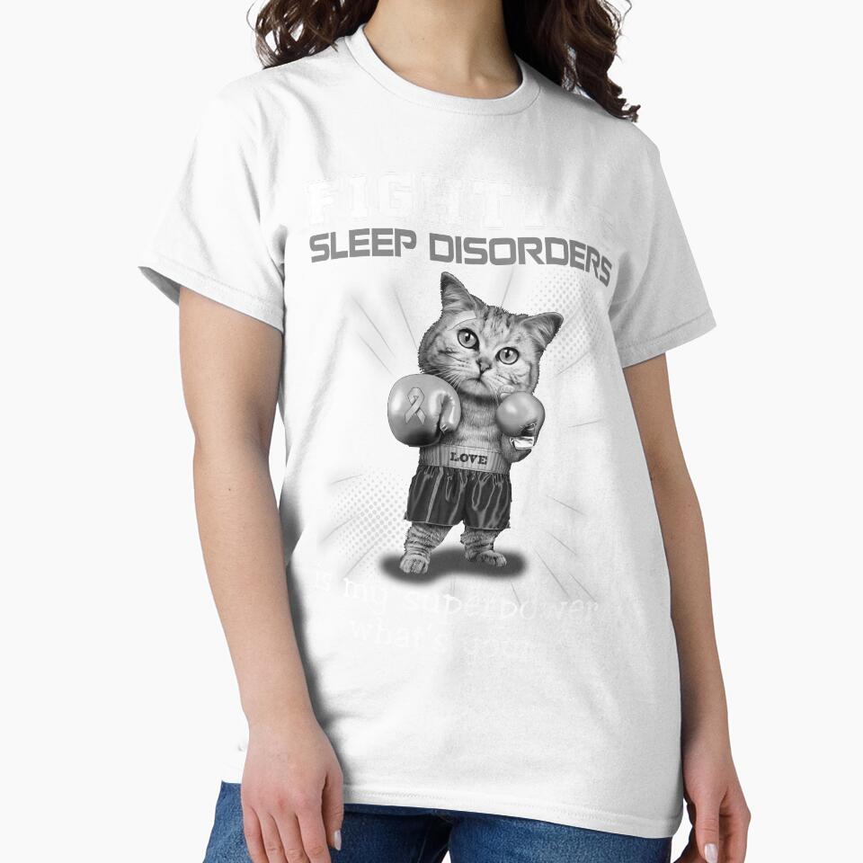 Funny Cat Fighting Sleep Disorders Is My Superpower What's Your by Kohend Unisex , , , Long Sleeve Tee