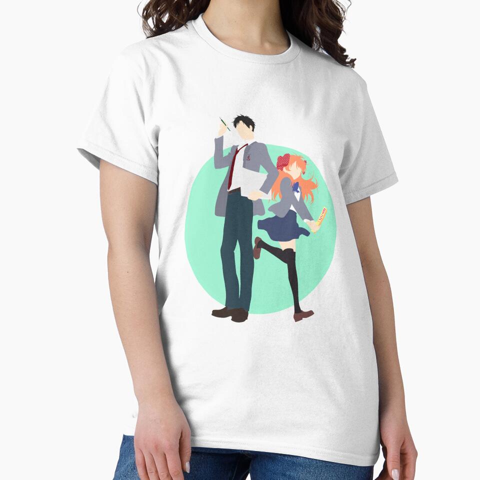 Nozaki and Chiyo - Gekkan shoujo Nozaki-kun - minimalist anime print by AnimeDesignX Unisex , , , Long Sleeve Tee