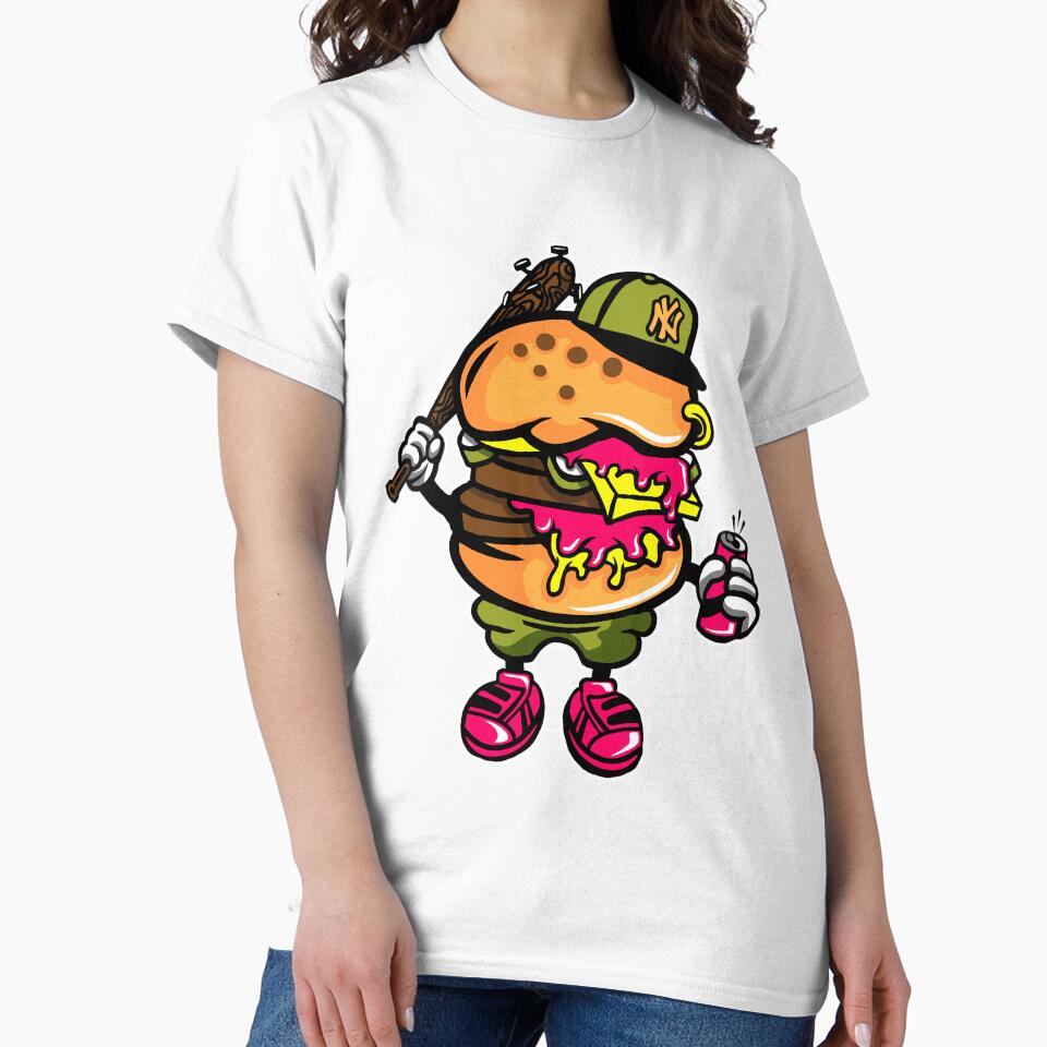 Burger by cartoonbug Unisex , , , Long Sleeve Tee
