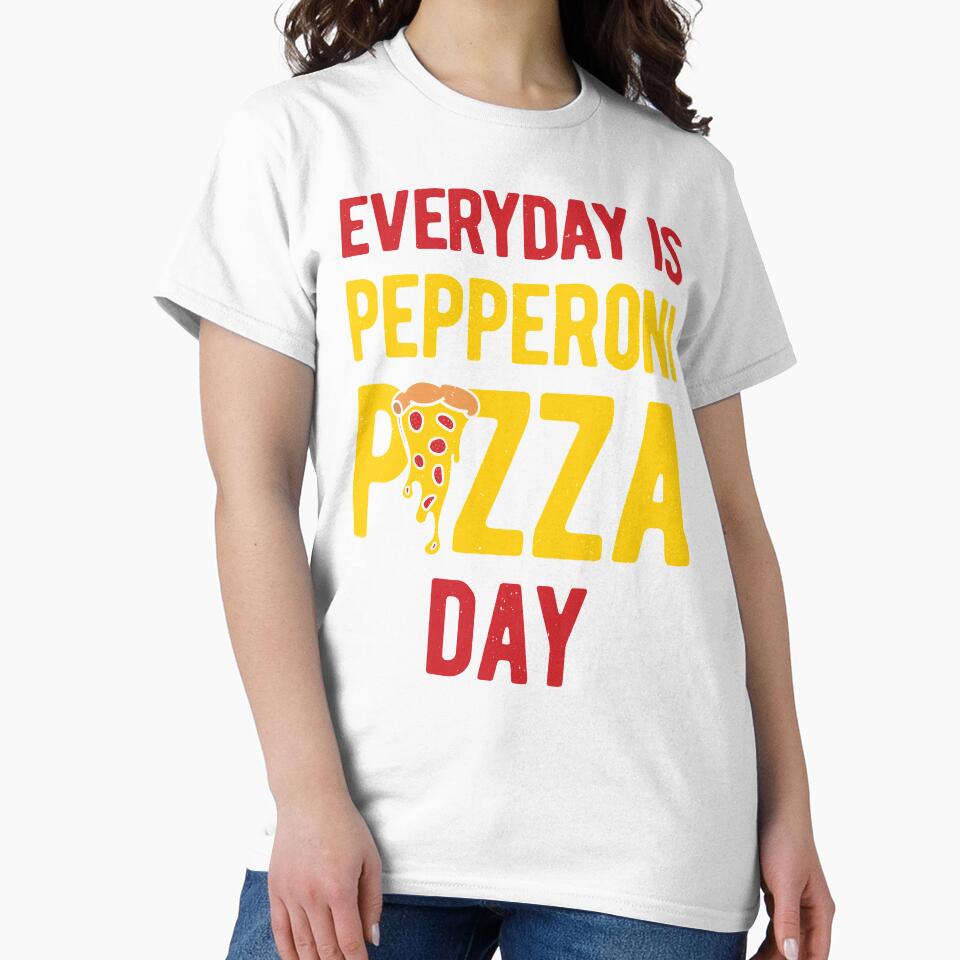 Funny Pepperoni Pizza by artworkbyrihen Unisex , , , Long Sleeve Tee