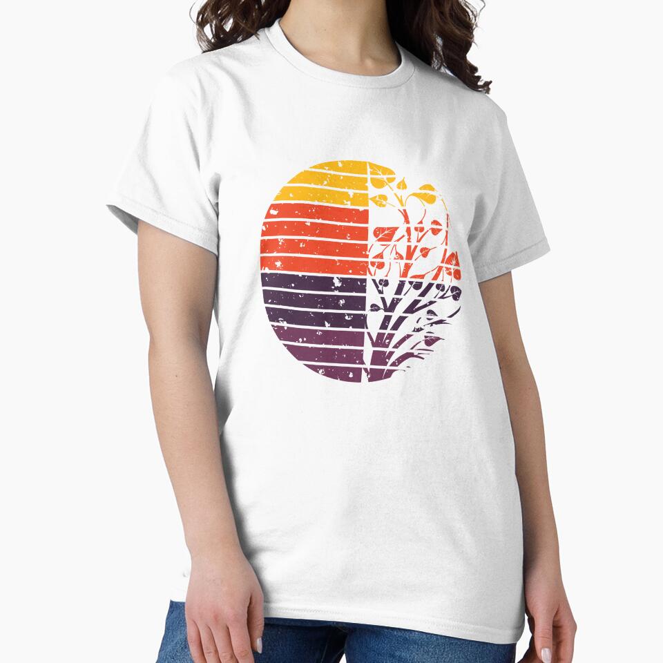 Retro Nature - Sunset colors - Vintage by NotUrAverageART Unisex , , , Long Sleeve Tee