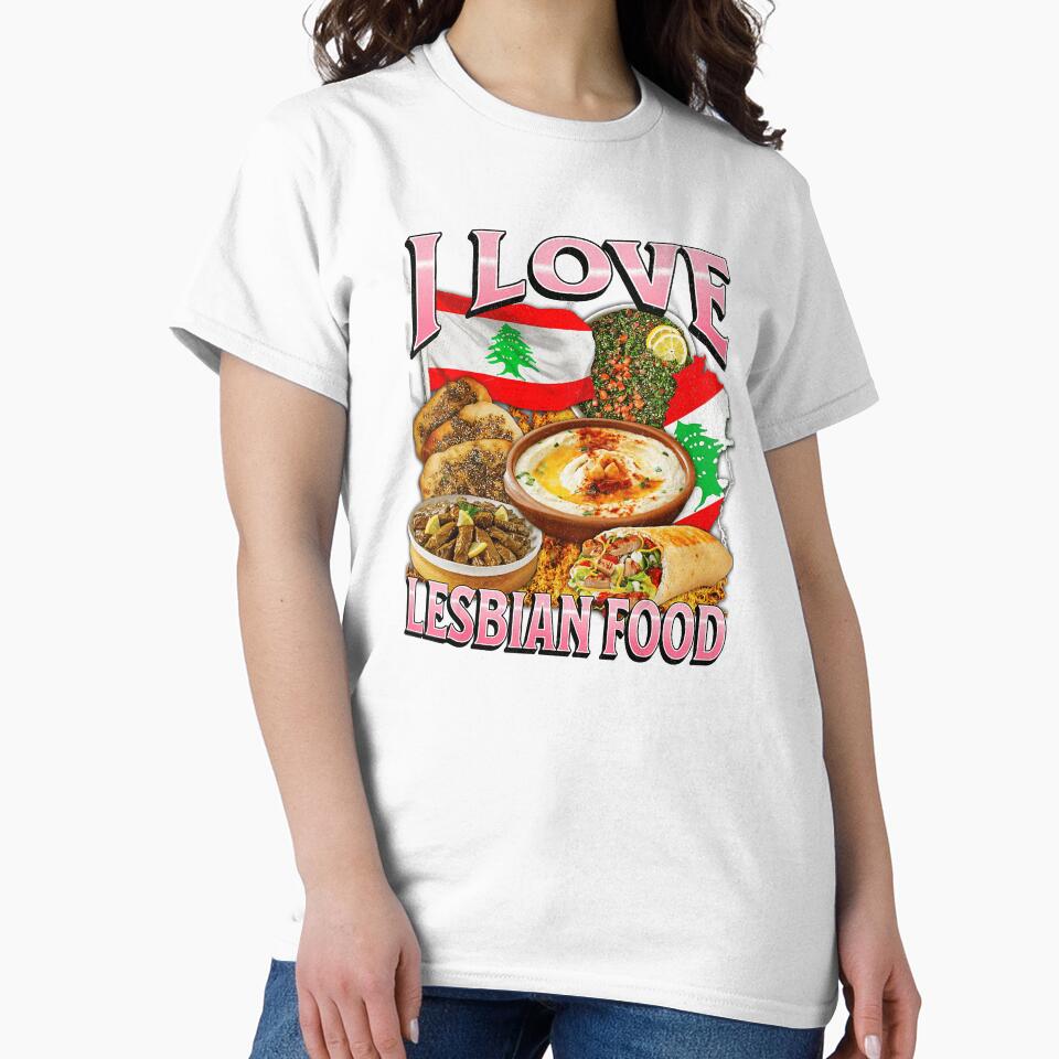 I Love Lebanese Food Funny Middle Eastern Food Meme by tadmercado Unisex , , , Long Sleeve Tee