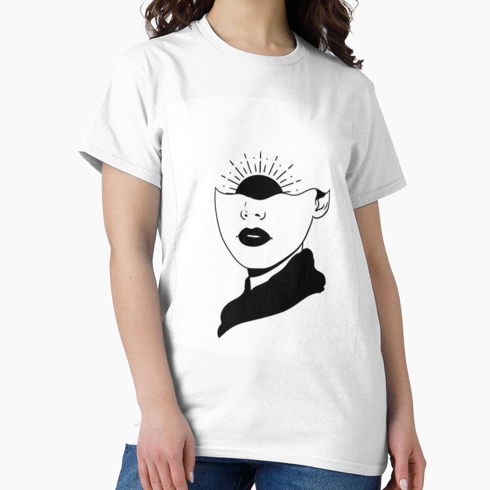 Minimal Surreal Female Portrait Illustration by Dreamfield477