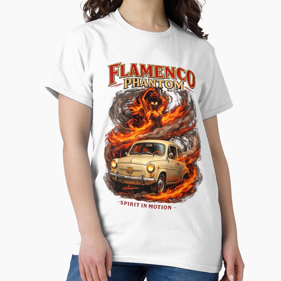 Flamenco Phantom Vintage Spanish Car Art by Retro Arabica
