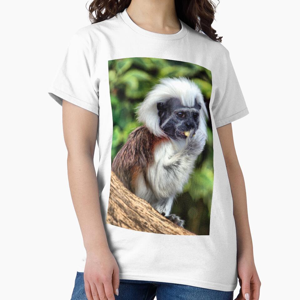 Cotton Topped Tamarin by Clive Unisex , , , Long Sleeve Tee