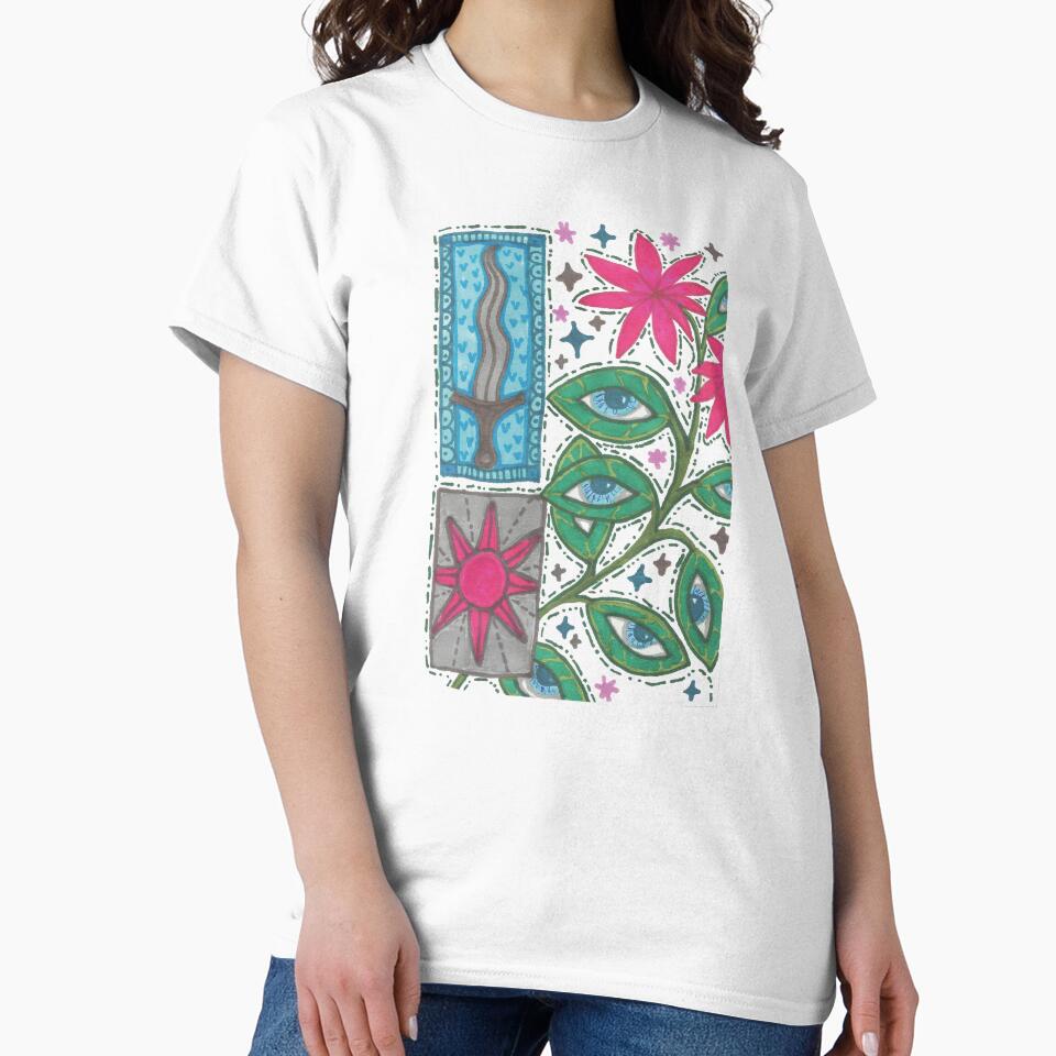 Surreal Eye Botanical Medieval Mystical Flower Fantasy Art by graviolajones