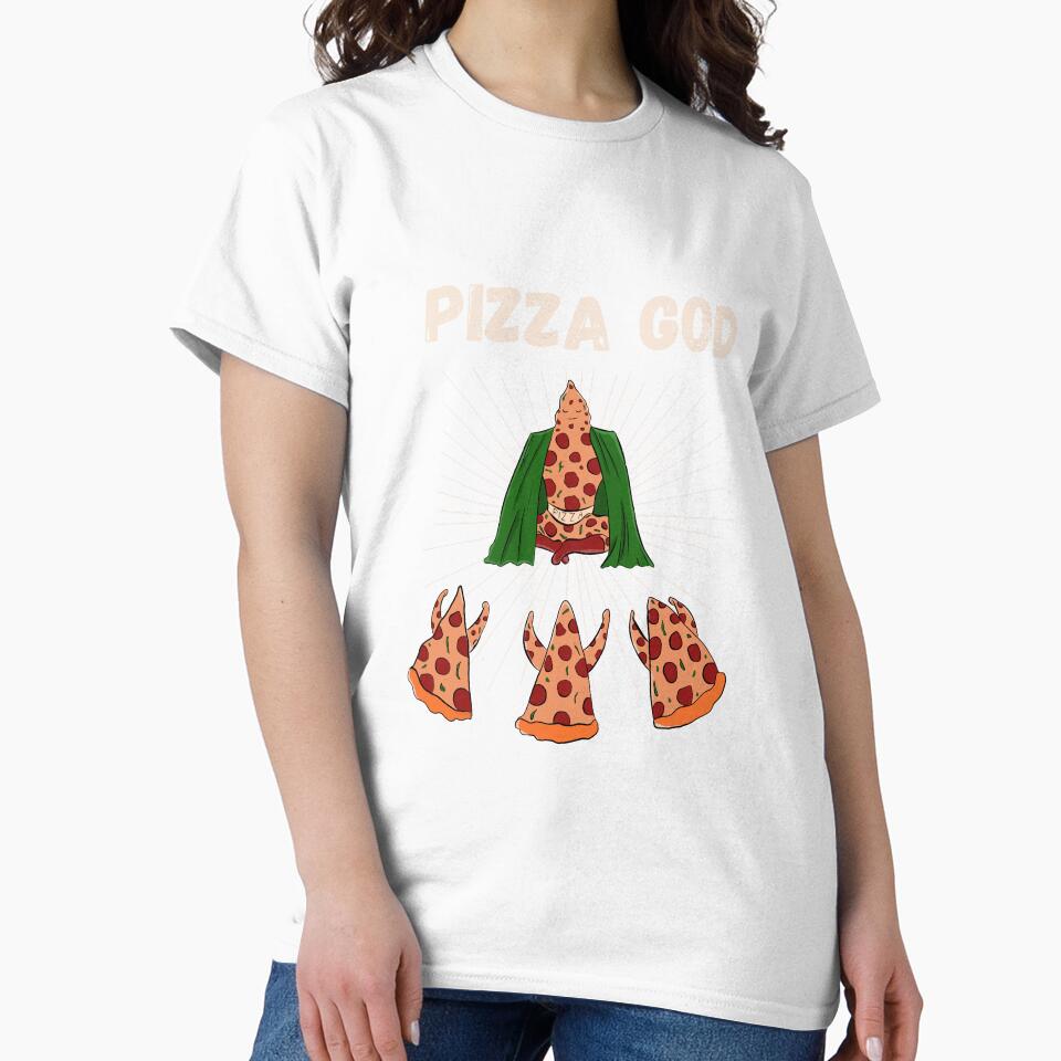 illustration god of pizza for pizza lovers by Matheus2001 Unisex , , , Long Sleeve Tee