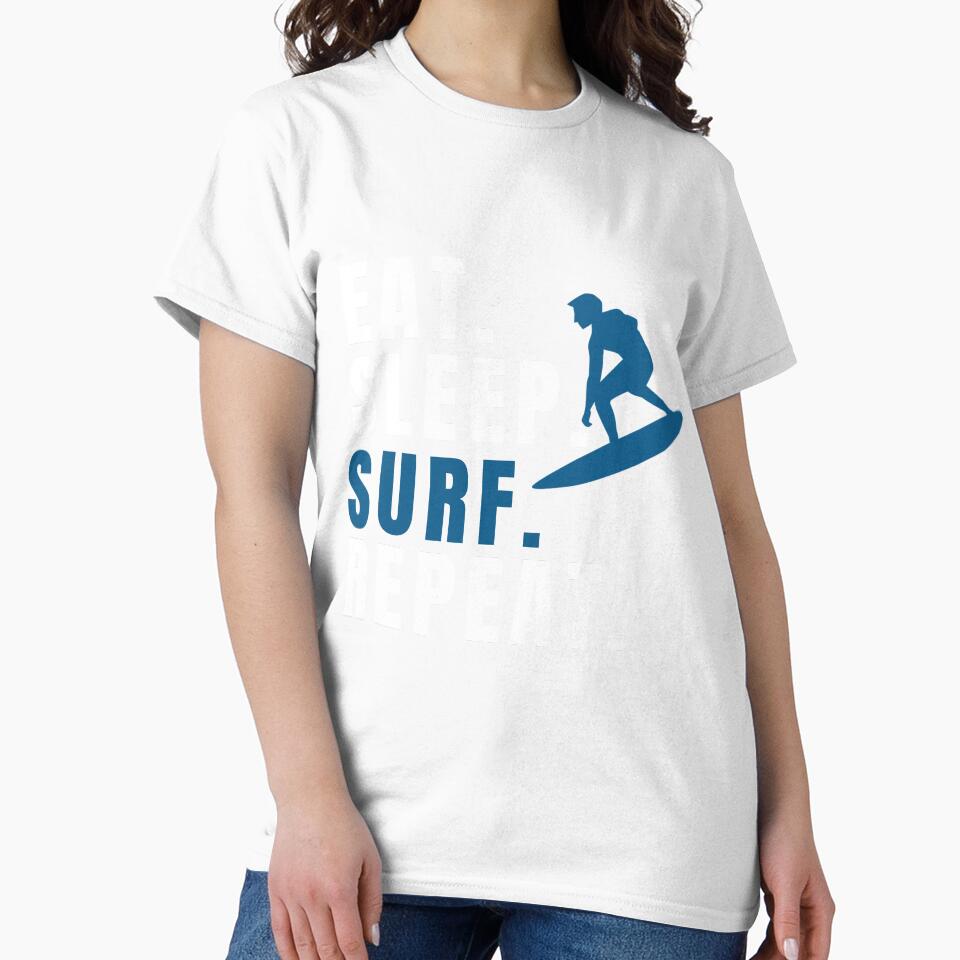 Eat Sleep Surf Repeat by colestyle Unisex , , , Long Sleeve Tee