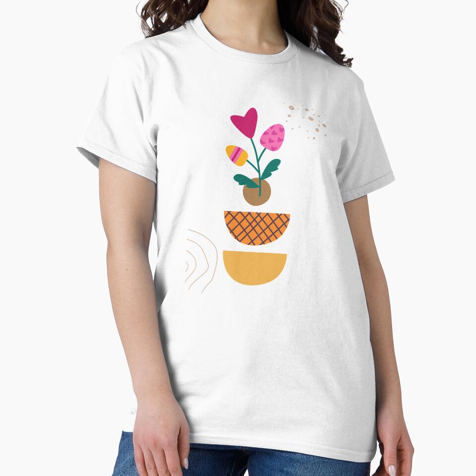 Abstract minimalist colourful potted flowers by Favegiftings1