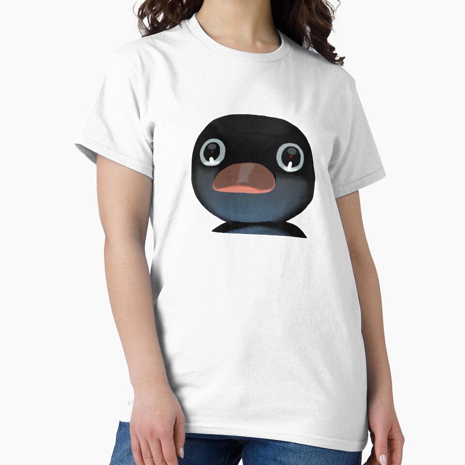 Terrified Pingu Meme (Light Blue BG) by FilipeFerreira Unisex , , , Long Sleeve Tee