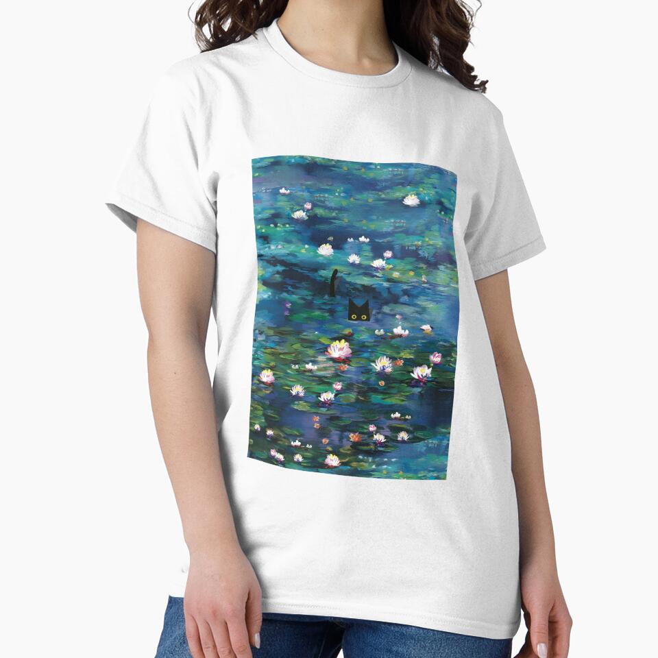 Claude Monet Water Lilies | Monet Waterlily Cat Prints by Artone369