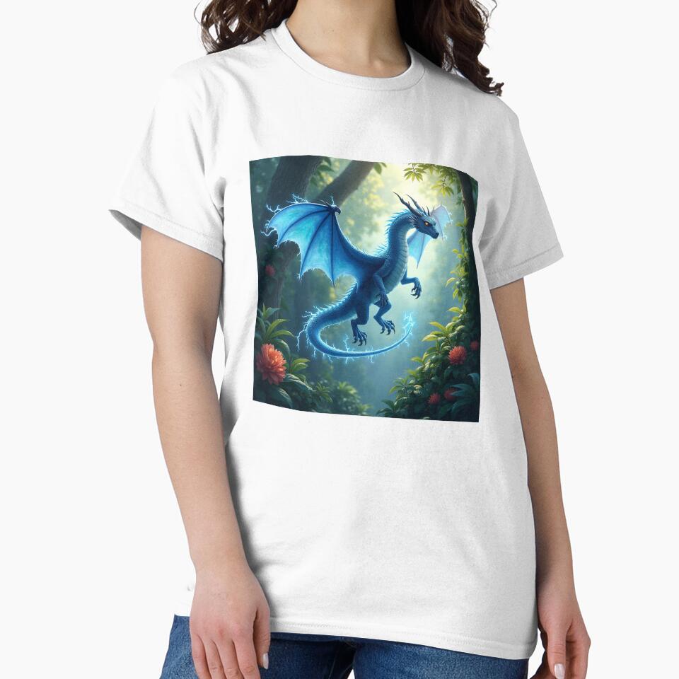 Azure Guardian of the Jungle Art by MagneticArts23 Unisex , , , Long Sleeve Tee