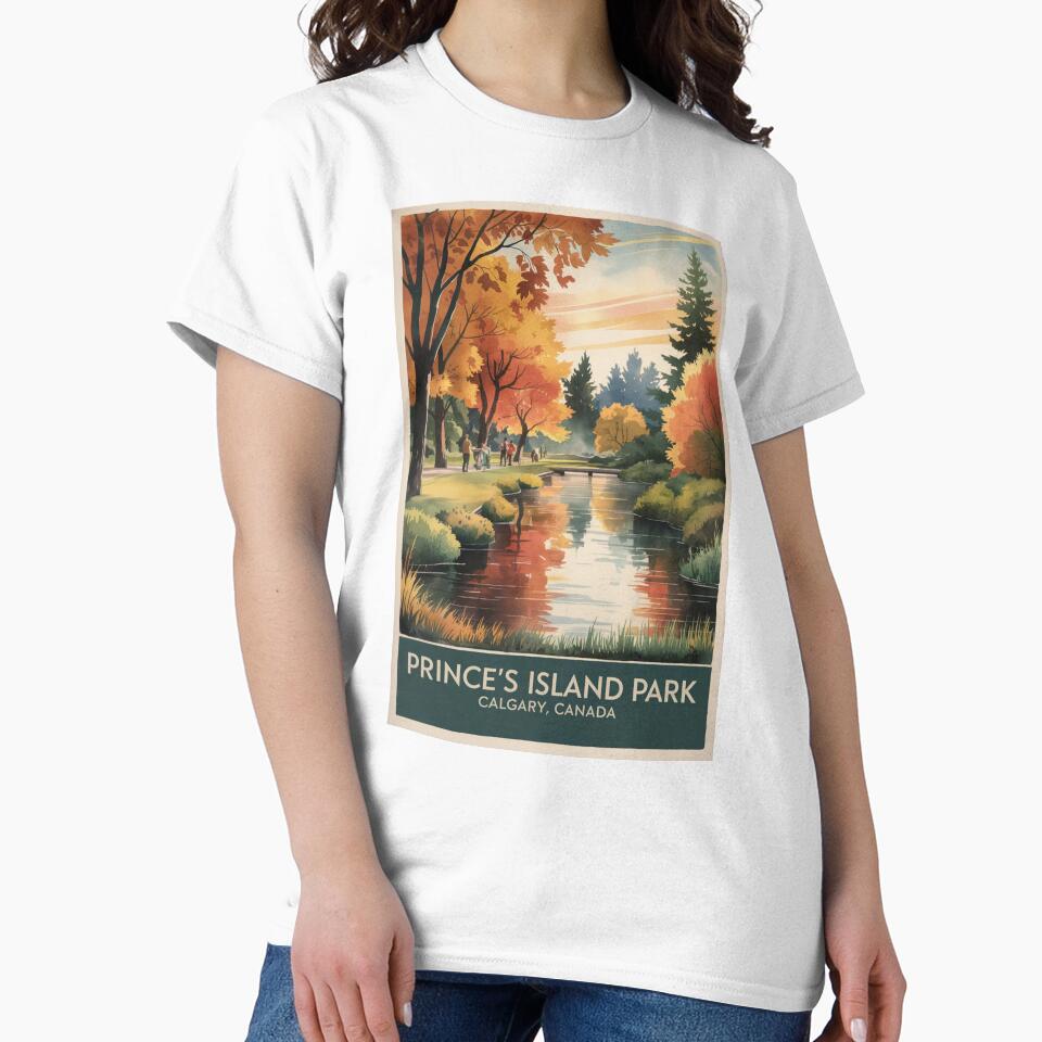 Calgary Vintage Travel Poster by TravelerRat Unisex , , , Long Sleeve Tee