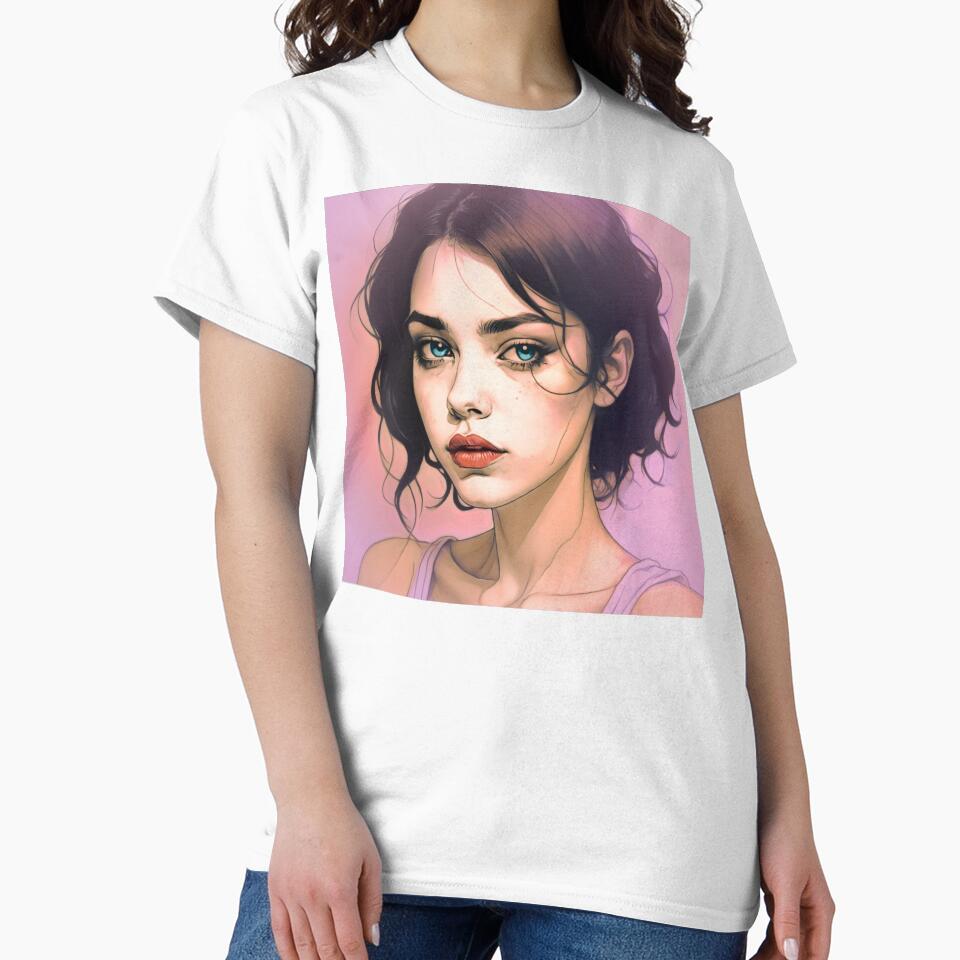 Minimalist Portrait of a Young Woman by Sanctum Icons