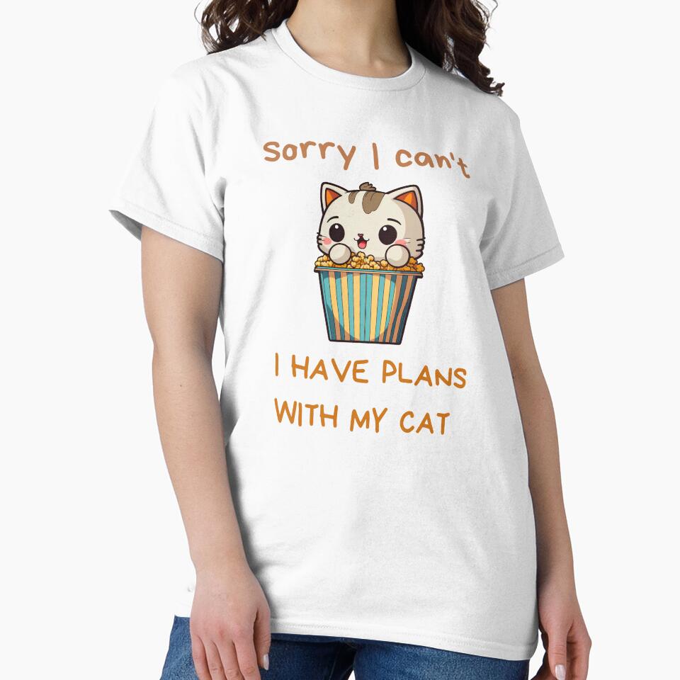 sorry i can't, i have plans with my cat by PiotrB2 Unisex , , , Long Sleeve Tee