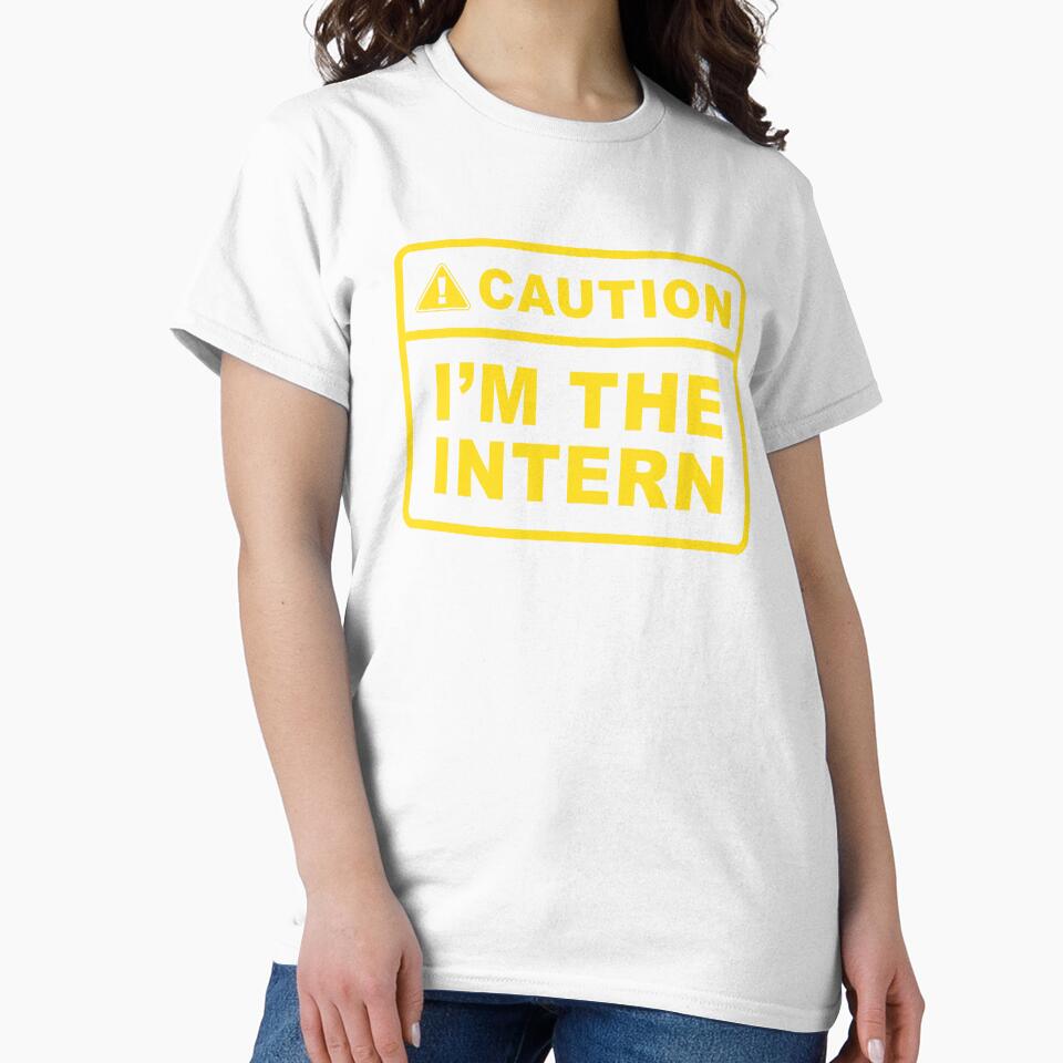 Caution i'm the intern - Internship by Random Tees Unisex , , , Long Sleeve Tee