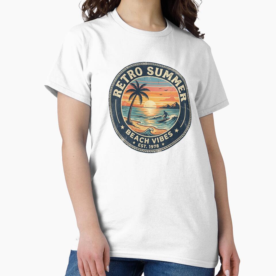 Retro sunset vibes by CREATINGMAD Unisex , , , Long Sleeve Tee