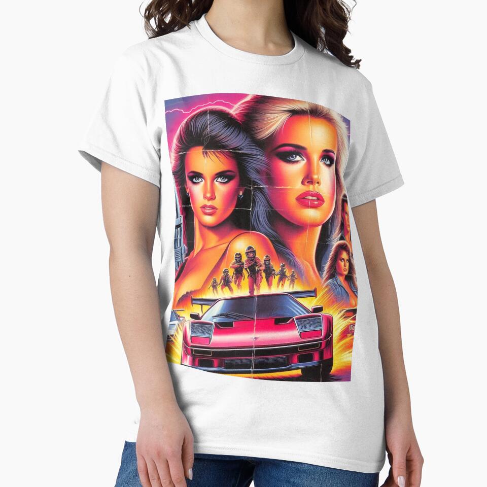 80s Action Girls by PulpVintage Unisex , , , Long Sleeve Tee