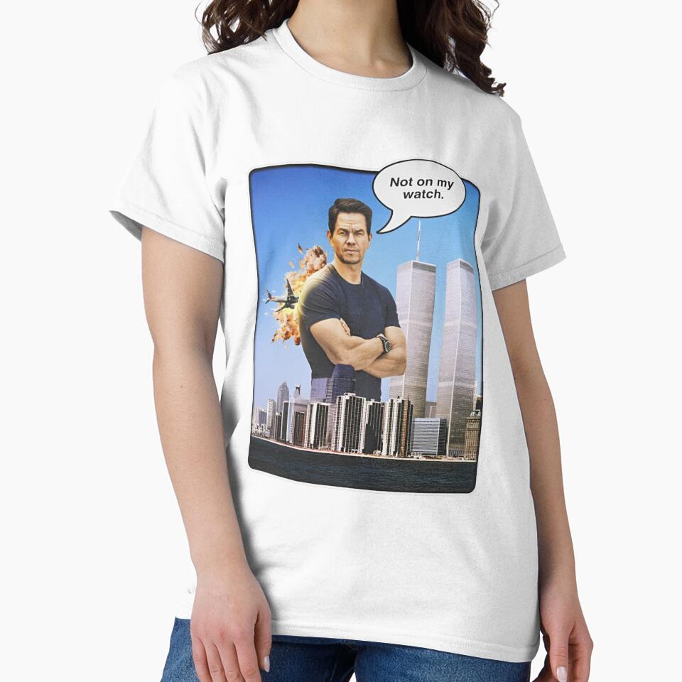 Mark Wahlberg Not on My Watch 911 Design by DankThreads Unisex , , , Long Sleeve Tee