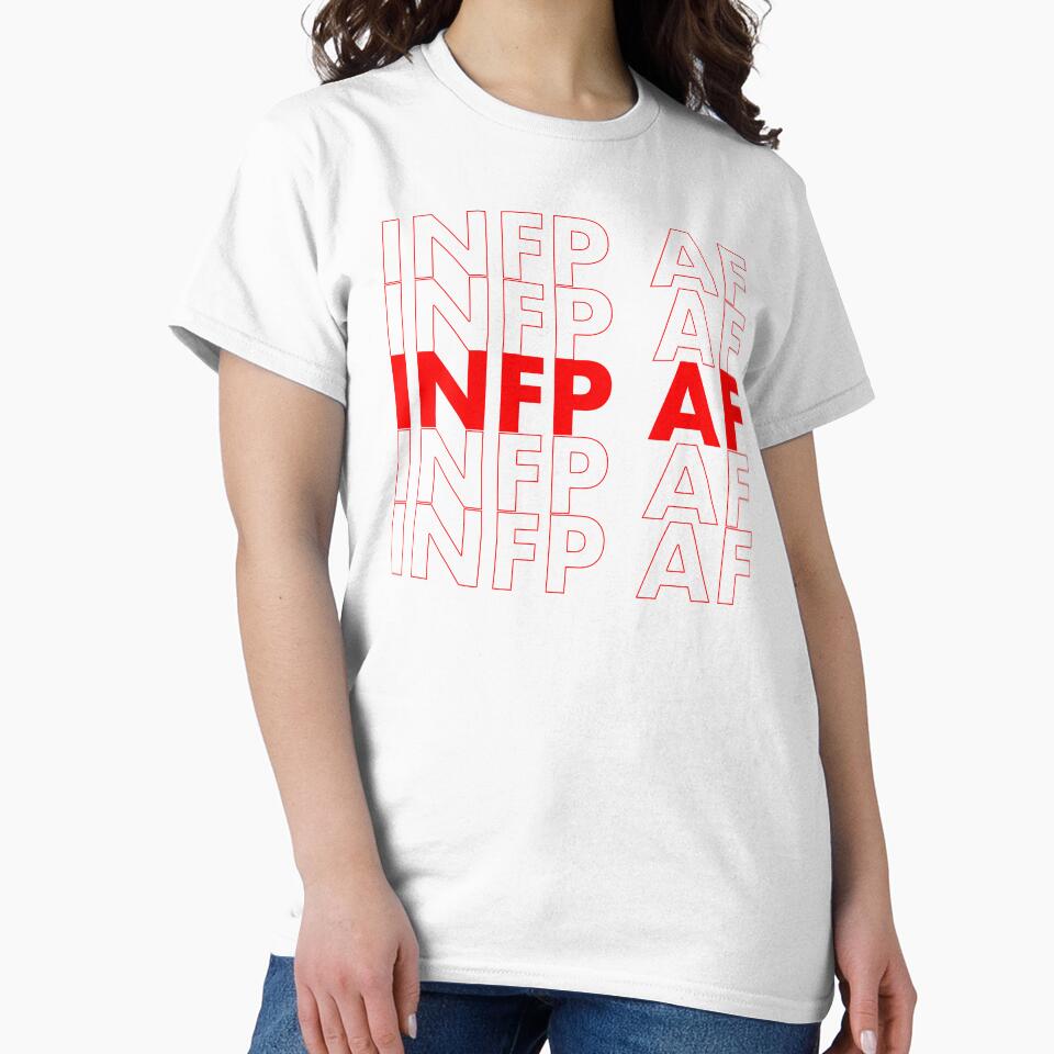 INFP AF Red Personality MBTI Funny Shirt by FanaticTee Unisex , , , Long Sleeve Tee