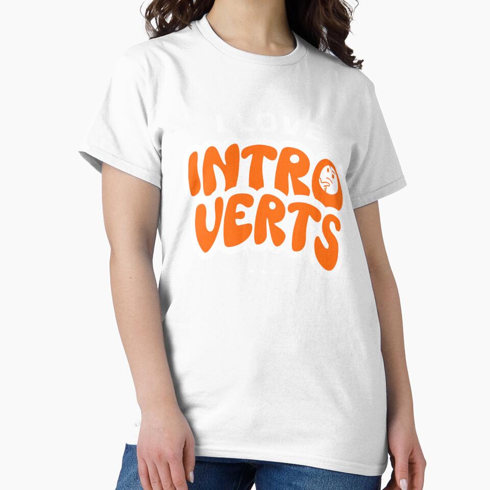 I Love Introverts Funny Personality Type Introvert by The Masked Designer Unisex , , , Long Sleeve Tee