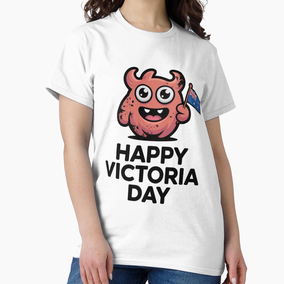 Funny Happy Victoria Day Monster Cute Patriotic Cartoon by InspiredCreatives