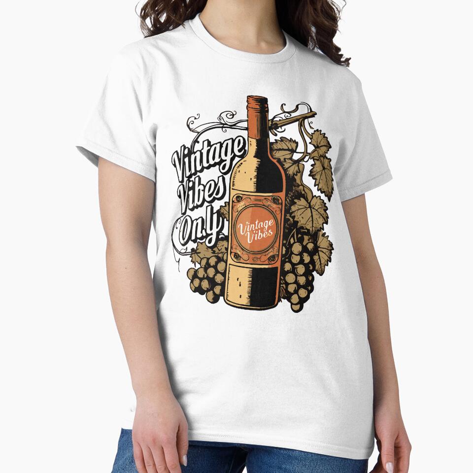 Vintage Vibes Only by WineandWear Unisex , , , Long Sleeve Tee