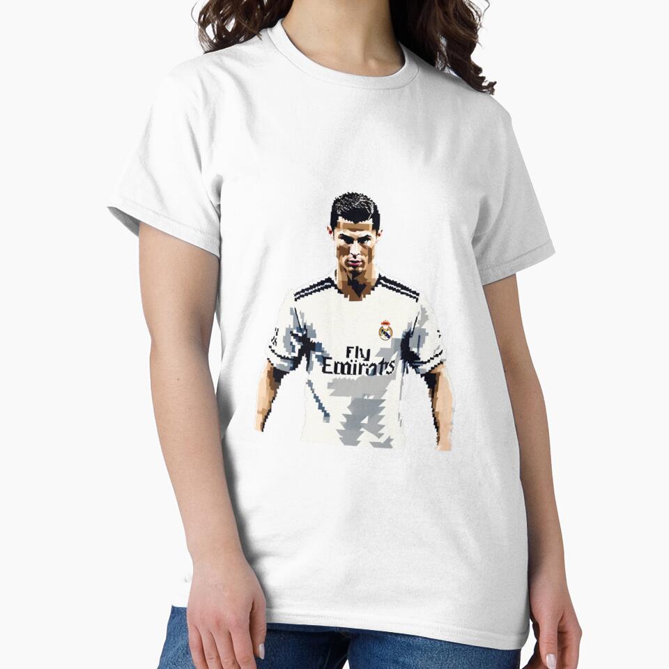 Cristiano Ronaldo CR7 Game Time Pixel Artwork Futbol Soccer by The-GOAT-Store Unisex , , , Long Sleeve Tee