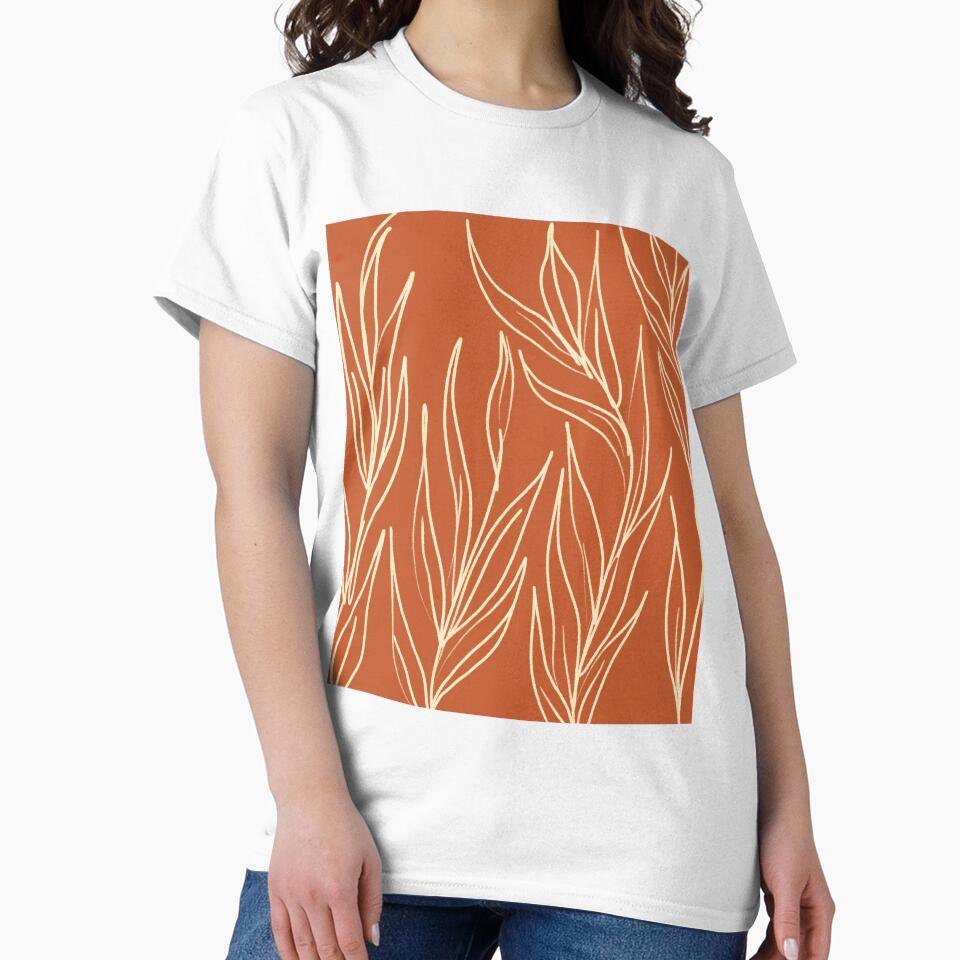 Rustic Lines Leaves Abstract by MaiZephyr