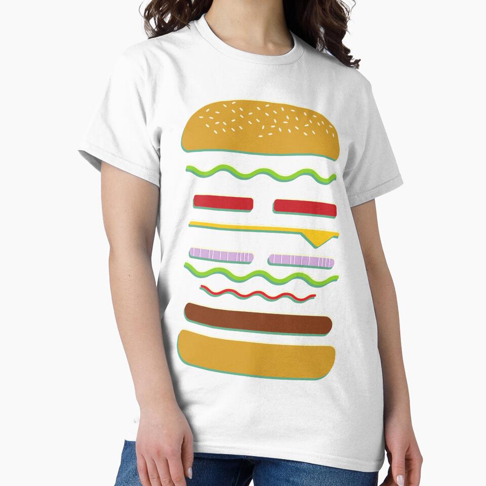 Deconstructed Burger by VirtualFaries Unisex , , , Long Sleeve Tee
