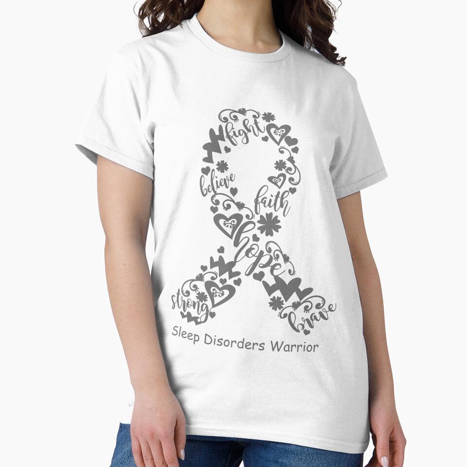 Sleep Disorders Warrior - Sleep Disorders Ribbon Strong Hope Believe Fight Faith Brave by CansellBar