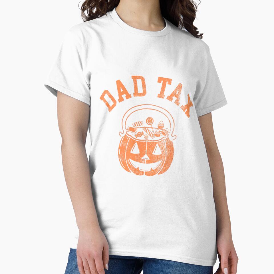Dad Tax Trick Or Treat Candy For Halloween, Pumkin Dad Joke by ngyuik Unisex , , , Long Sleeve Tee