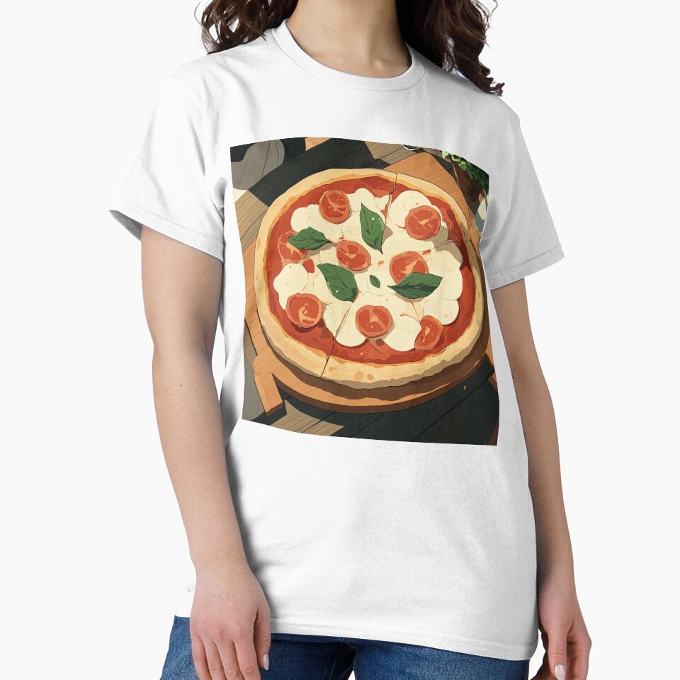 Pizza | Anime style by ComicsFactory Unisex , , , Long Sleeve Tee