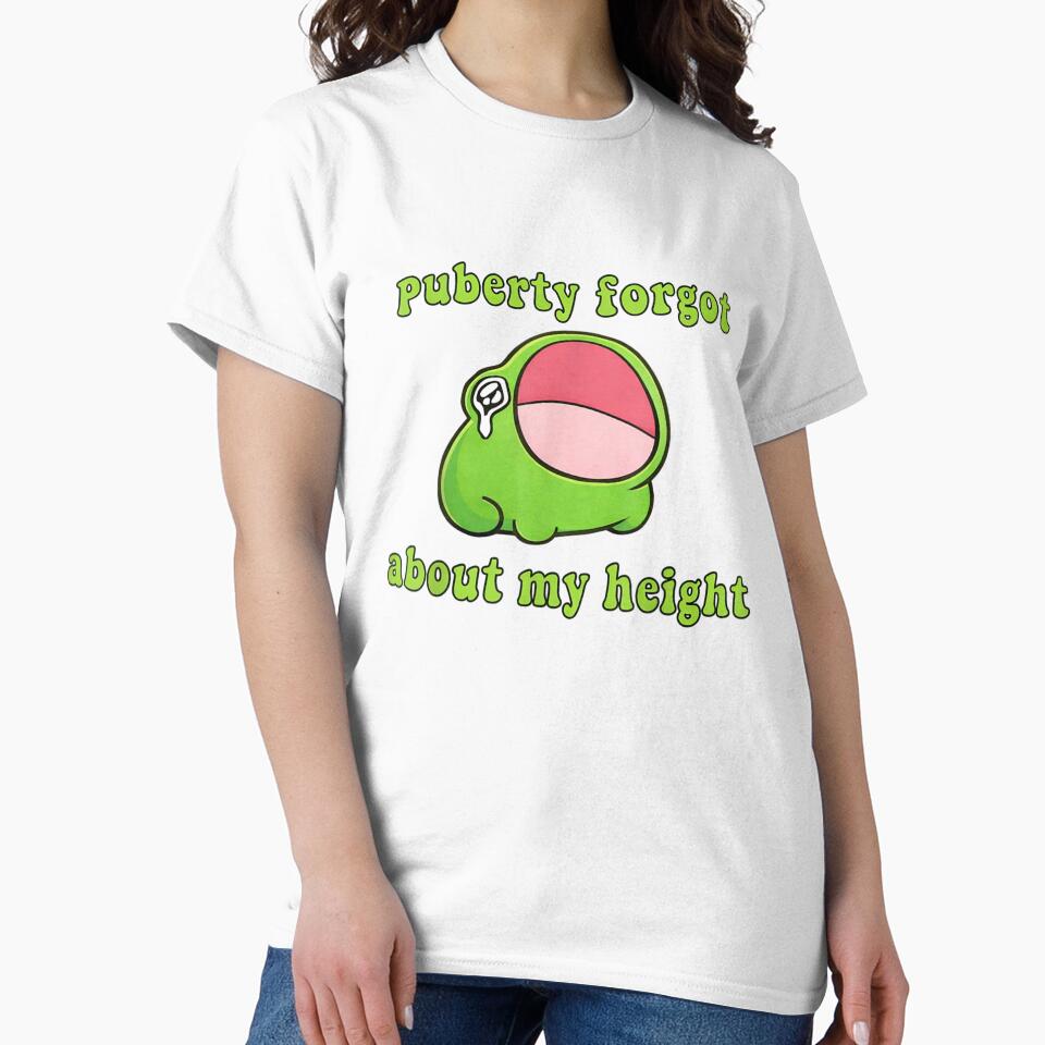 Puberty Forgot About My Height Funny Short Person Meme by Denenberg Jardel Unisex , , , Long Sleeve Tee