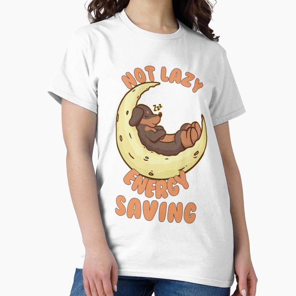 Lazy Not Lazy Energy Saving - Lazy Dog Gift by RunaTuner Unisex , , , Long Sleeve Tee