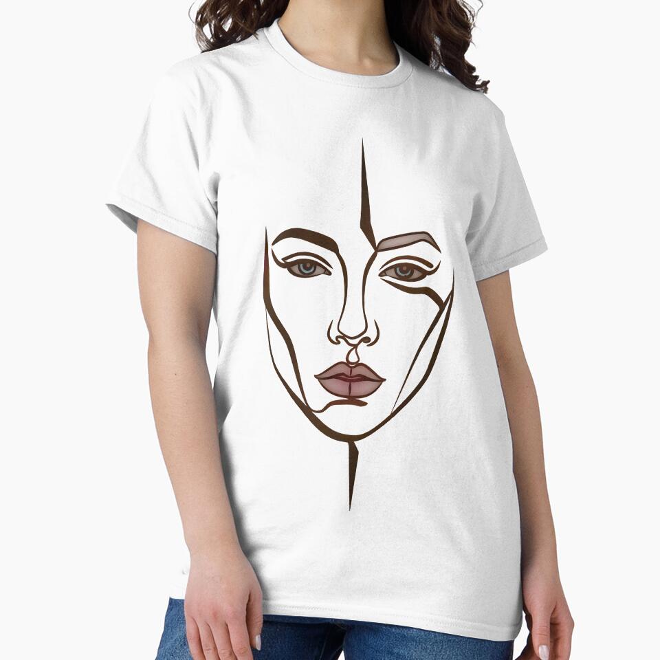 Minimalist Abstract Portrait Brw by UrbanPrts
