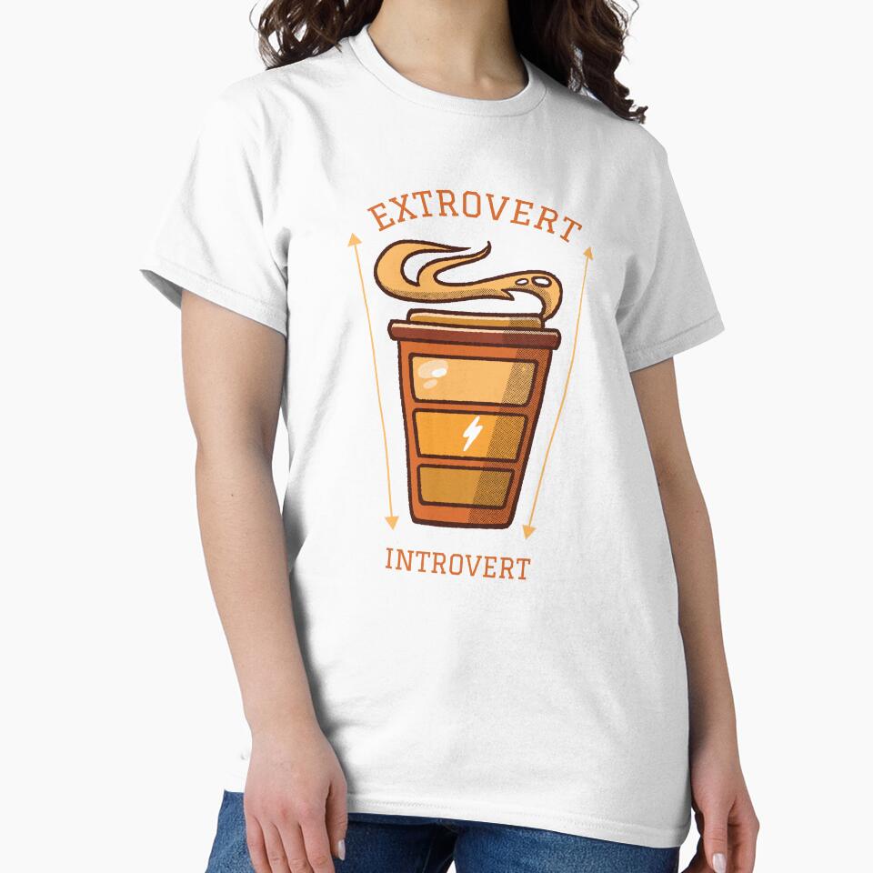 Introvert Extrovert Scale Bases On Coffee Level by artado Unisex , , , Long Sleeve Tee