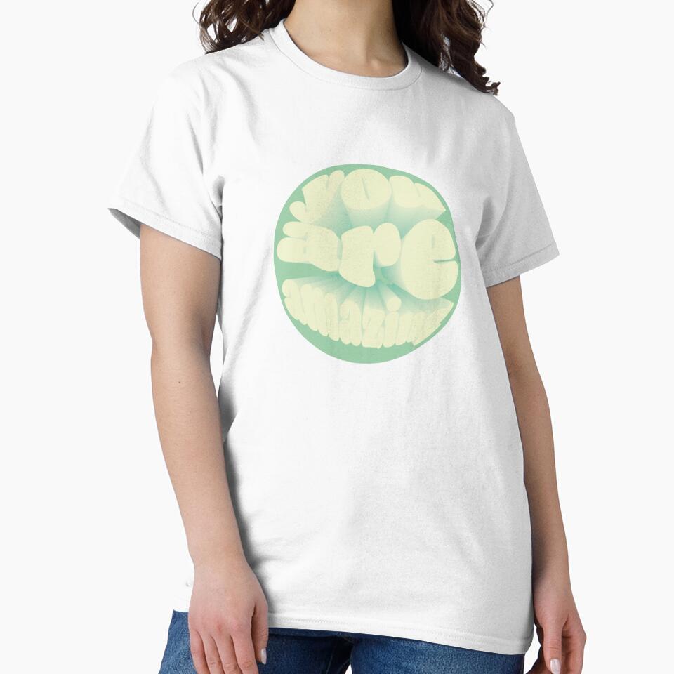 you are amazing groovy green by spillthebeenz Unisex , , , Long Sleeve Tee