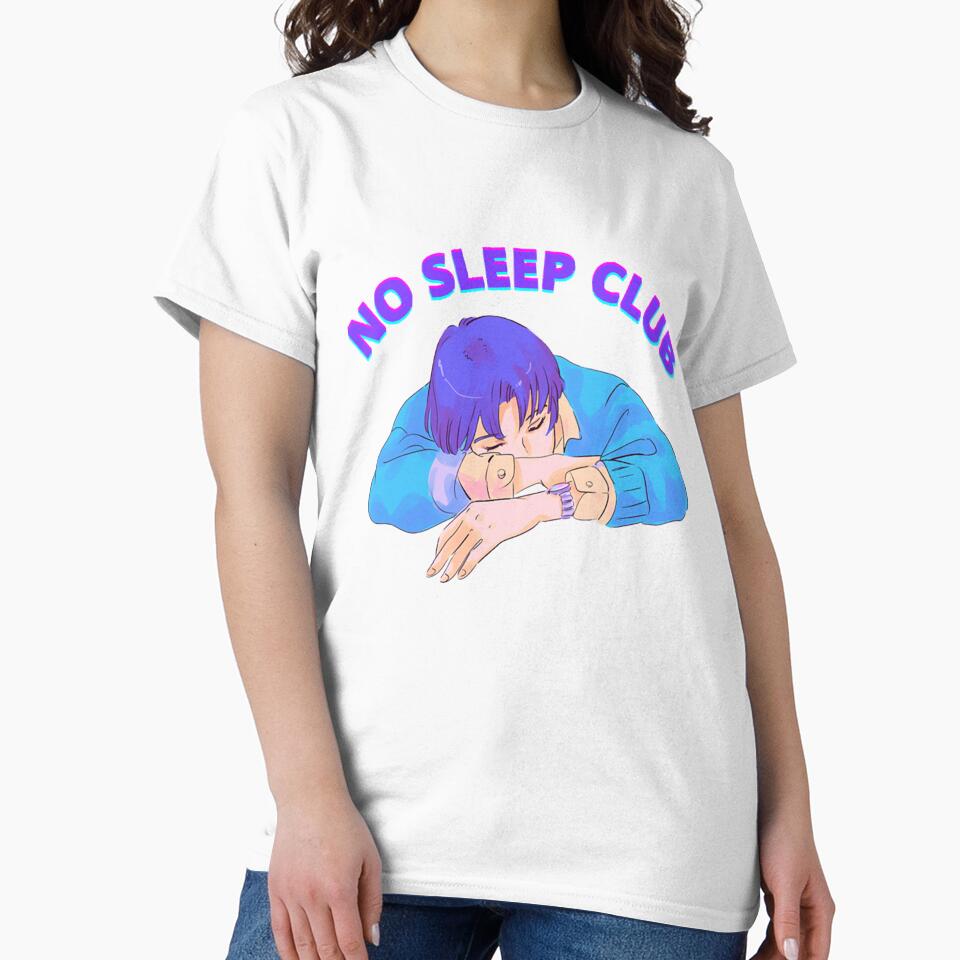 Girl Who Loves No Sleep Club For Sleepless Tired Be Anything by SpunkiesDesign Unisex , , , Long Sleeve Tee