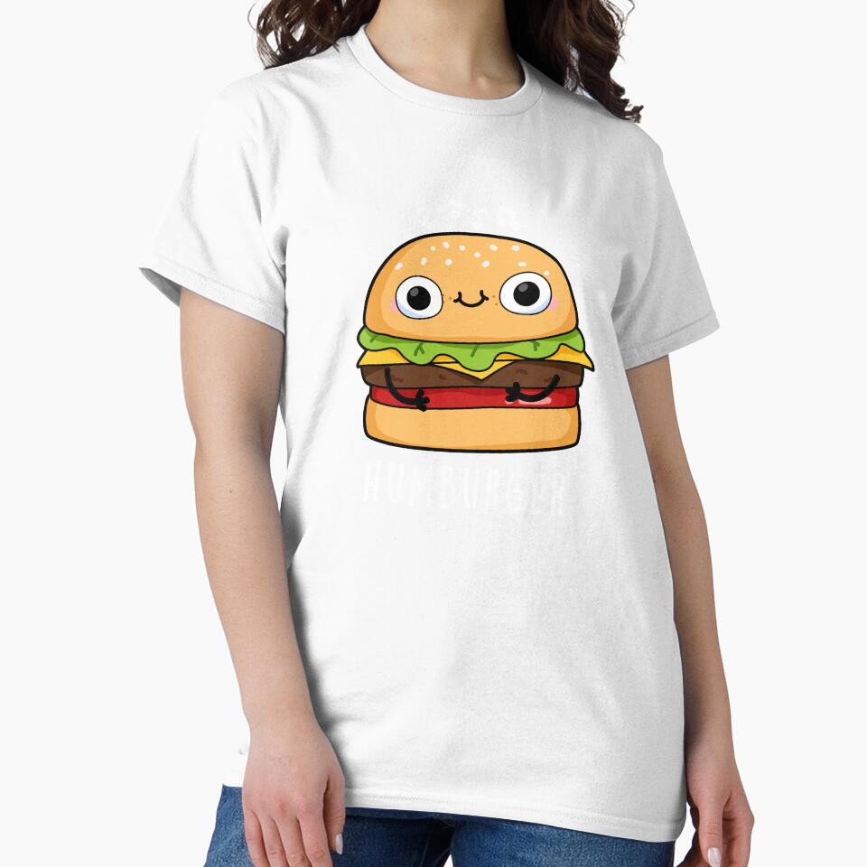 Humburger Funny Burger Puns (Dark BG) by punnybone Unisex , , , Long Sleeve Tee