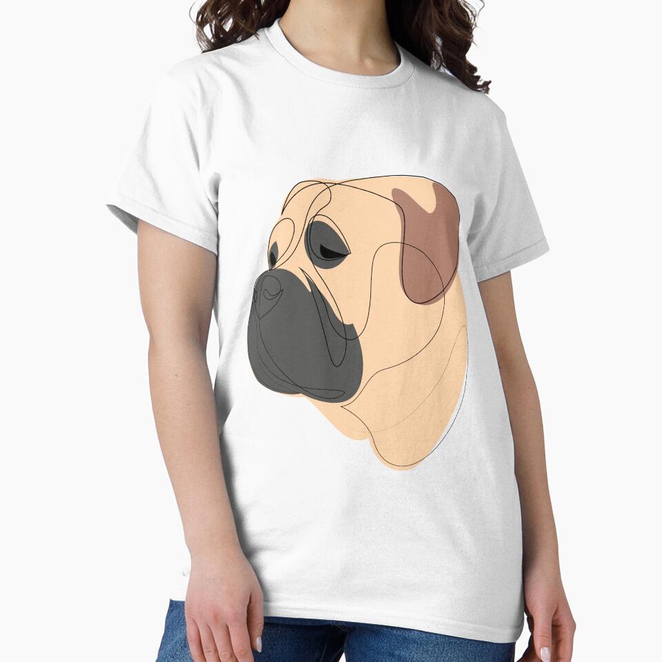 Bullmastiff - continuous line by addillum