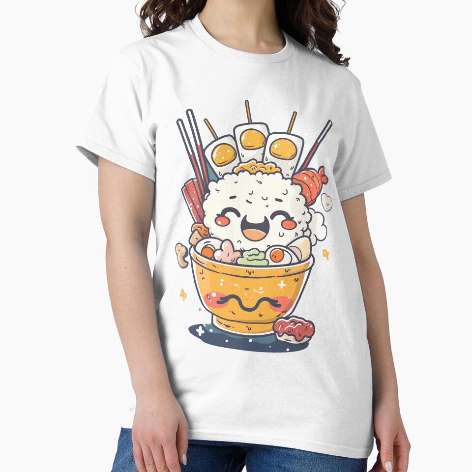 Kawai Food Kawaii Charachter by nomiraclehere Unisex , , , Long Sleeve Tee