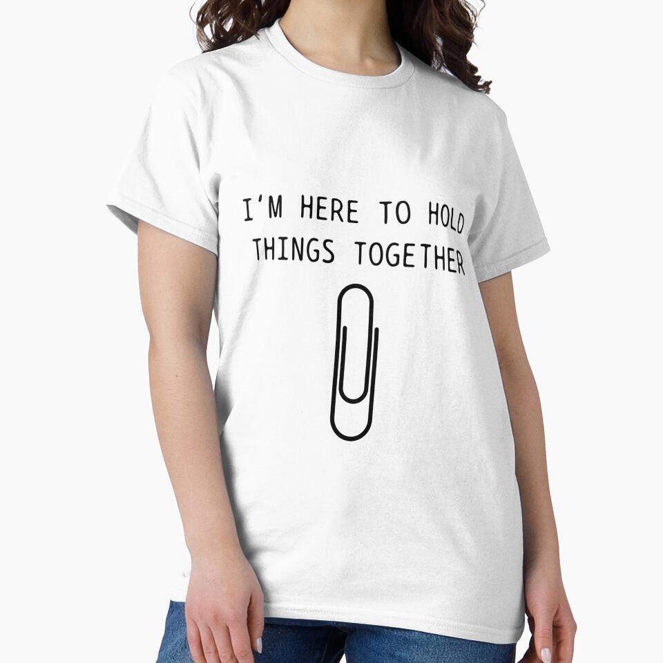 Office Humor Paper Clip Funny Sarcastic Coworker Work by MarkVHulings Unisex , , , Long Sleeve Tee